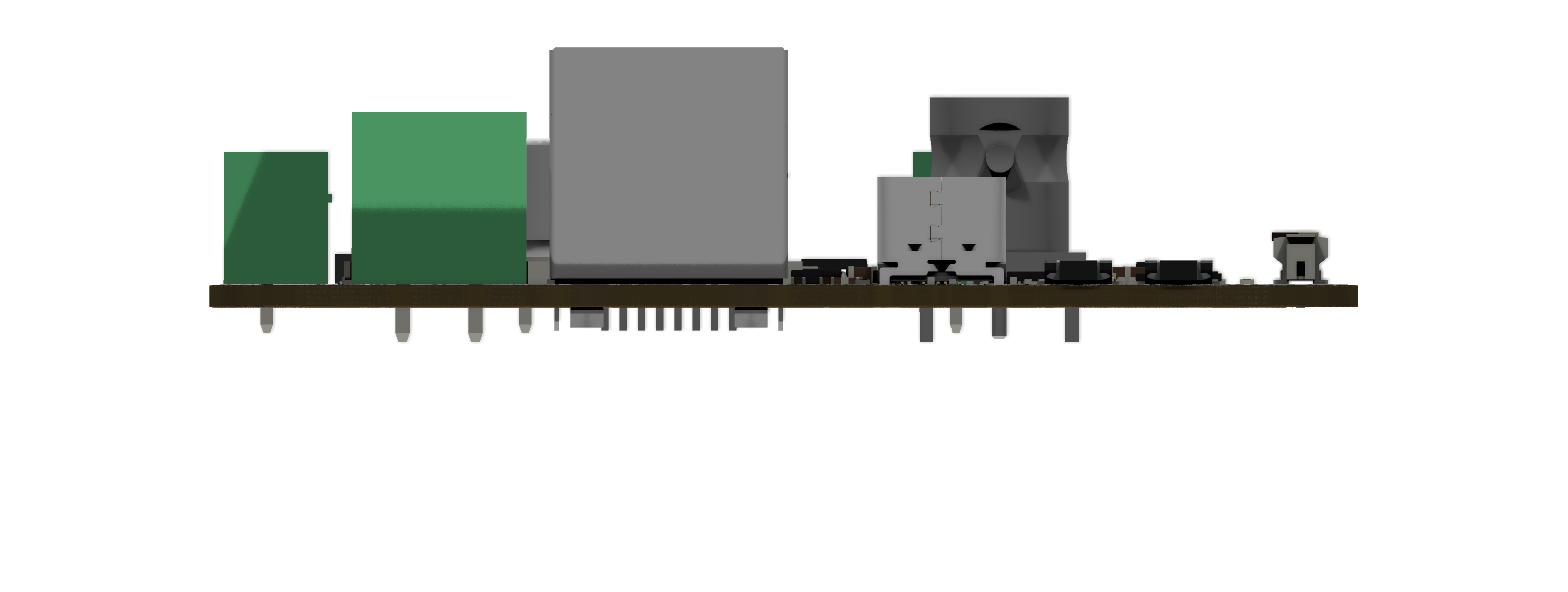 Left elevation, for connector heights