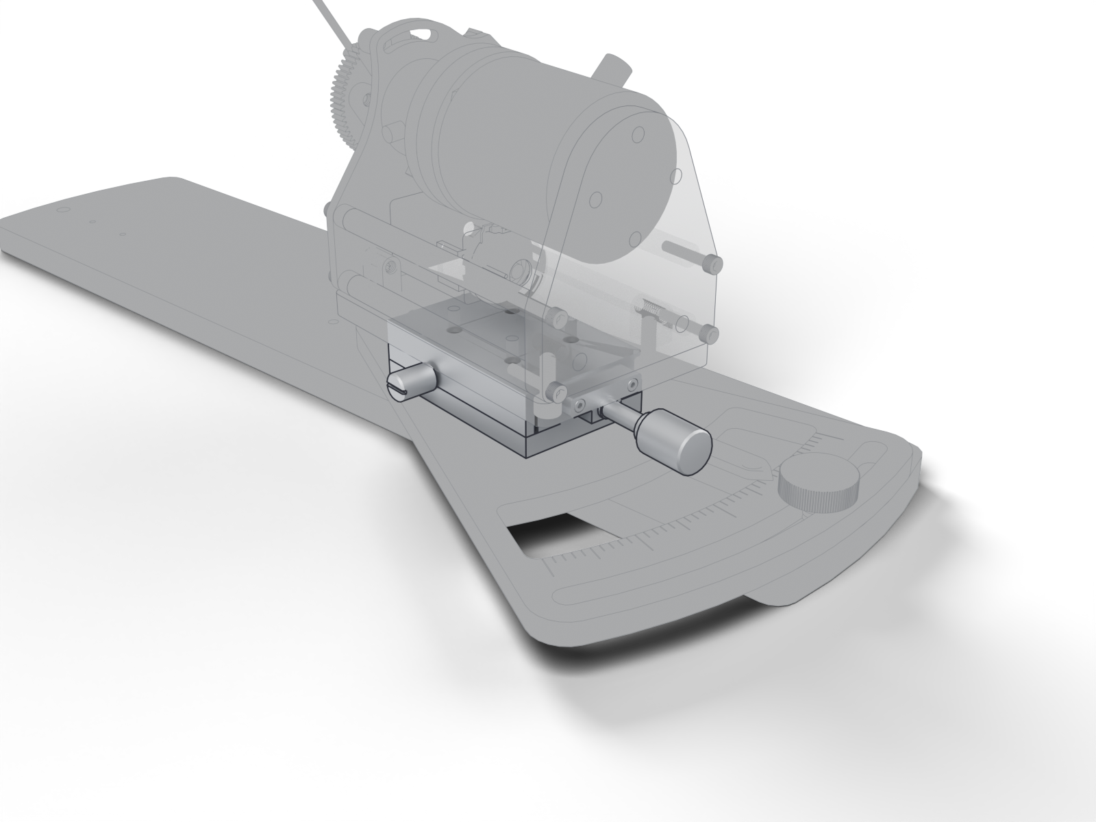 Linear stage, the rest of the station ghosted