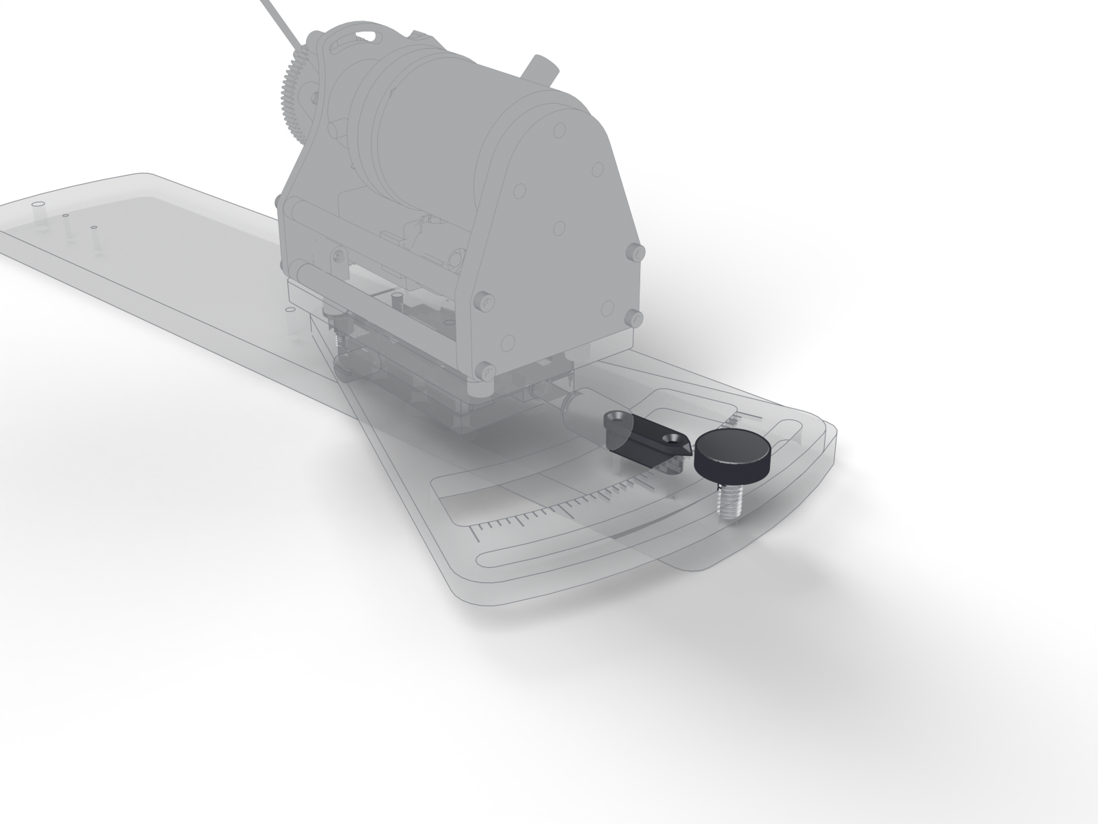 Rotation indicator and lock, the rest of the station ghosted