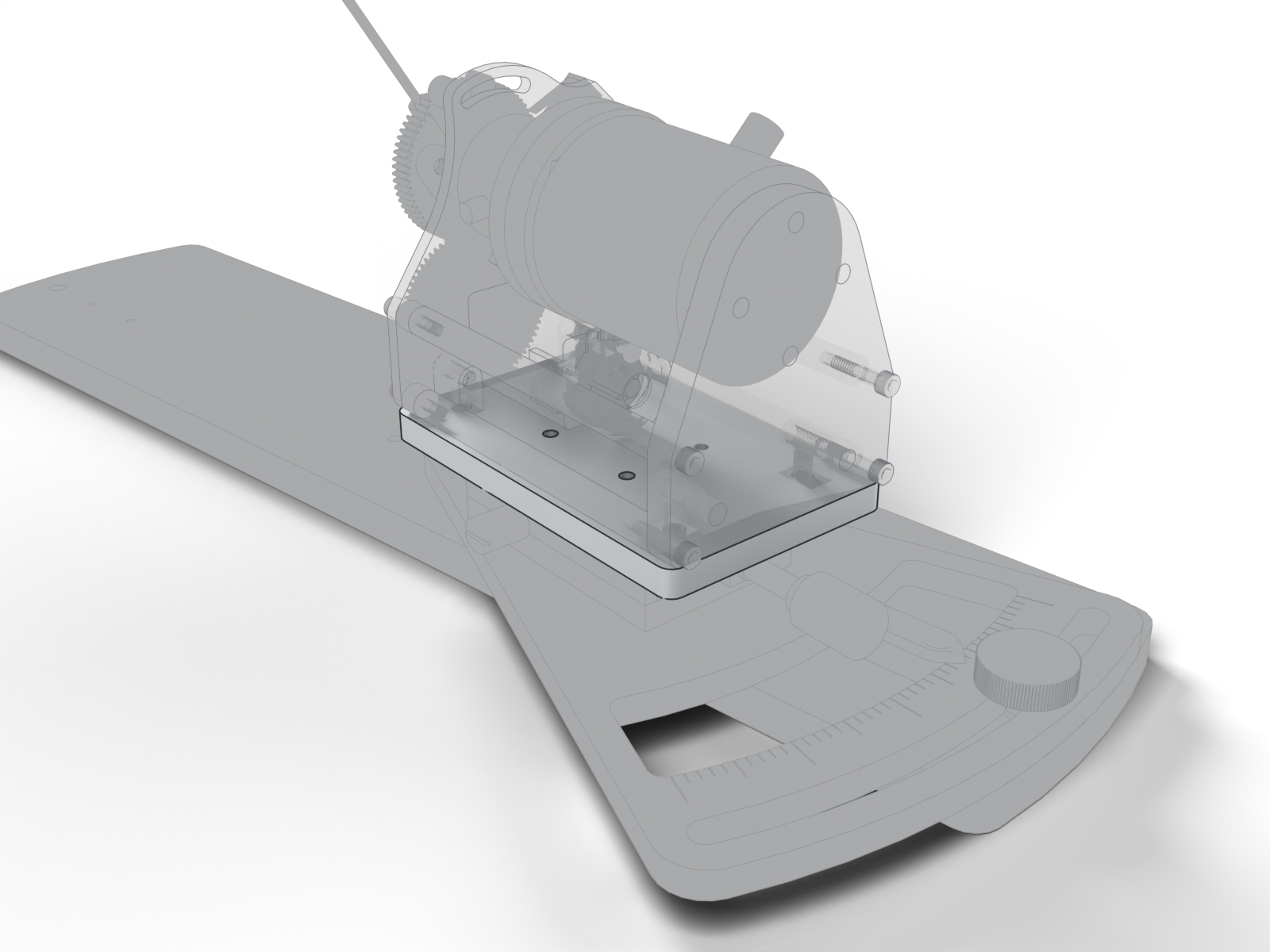 Stage interface plate, the rest of the station ghosted