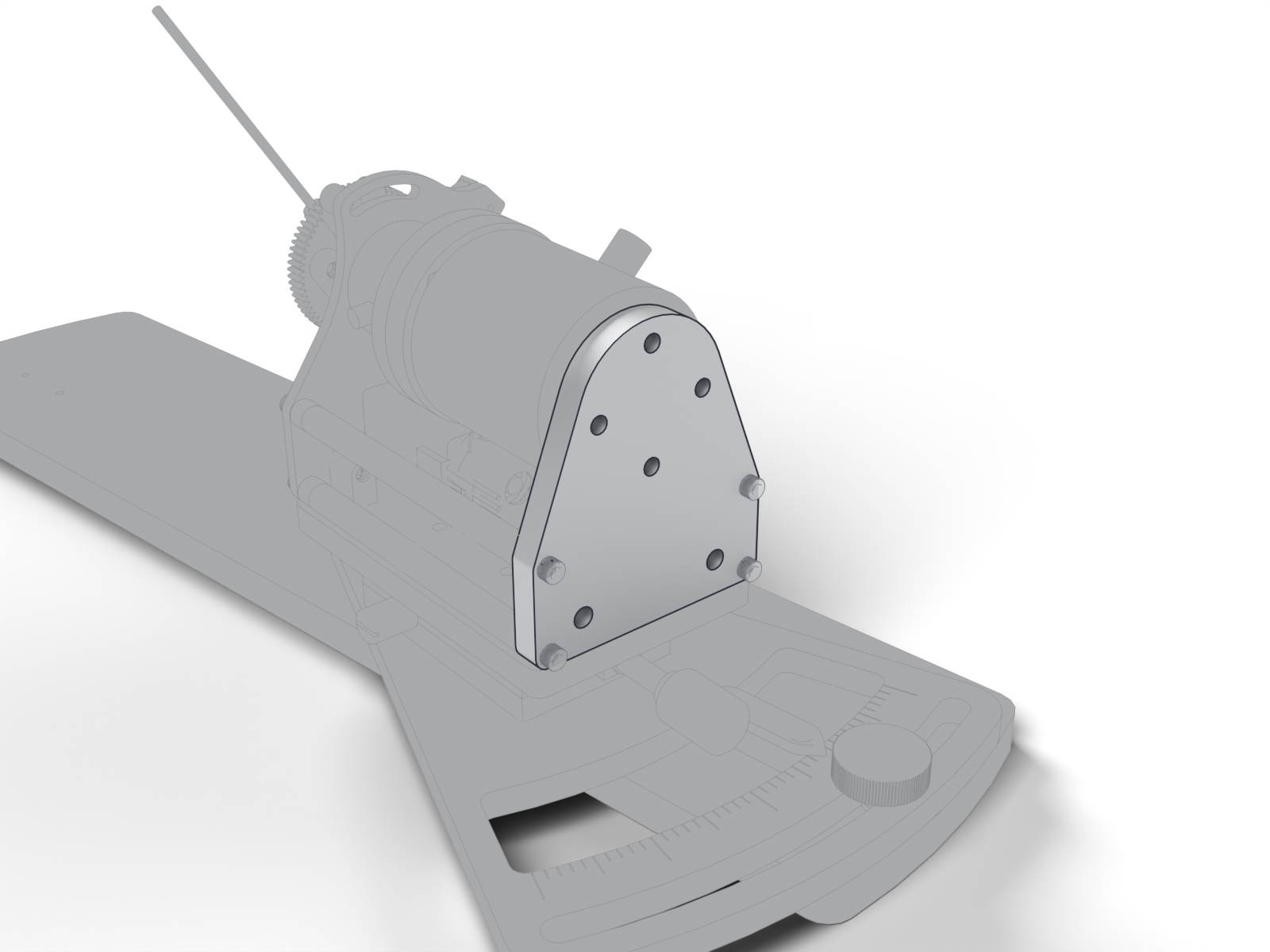 Torque sensor plate, the rest of the station ghosted